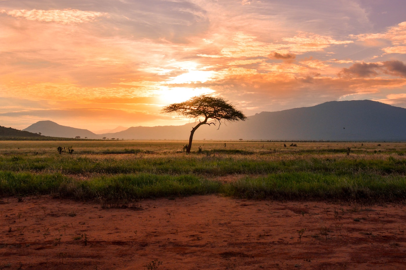 Vue aérienne — zone de développement en Afrique