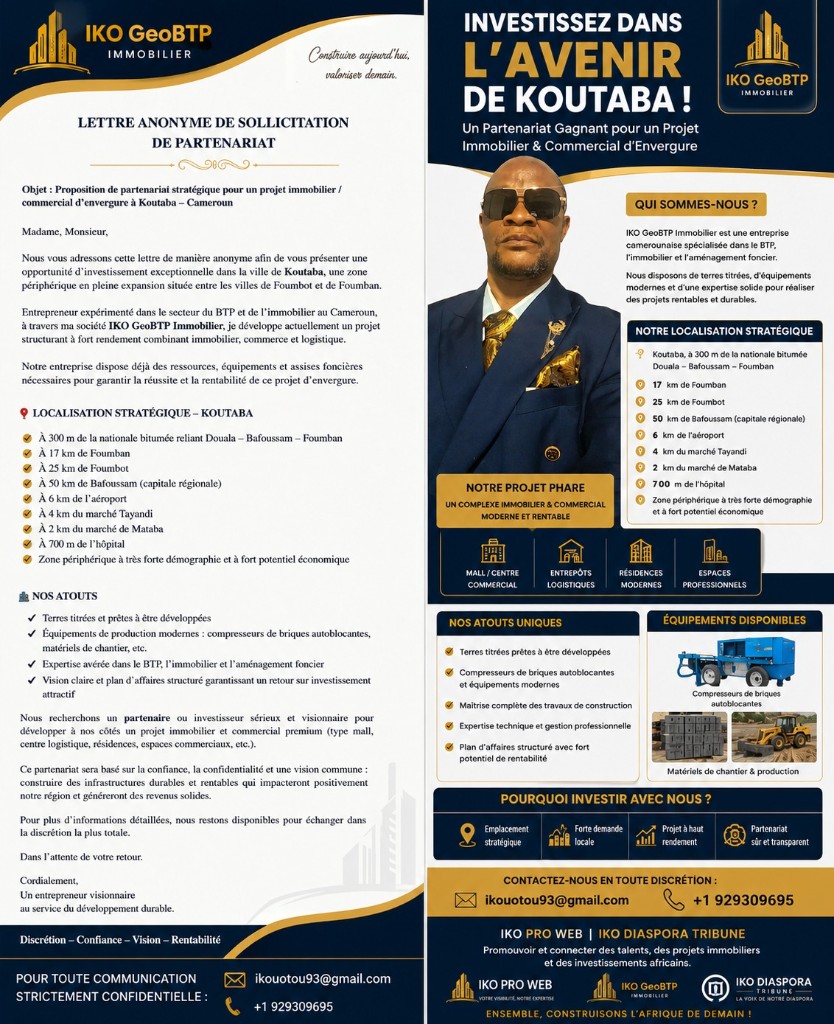 Lettre de partenariat — foncier titré Koutaba
